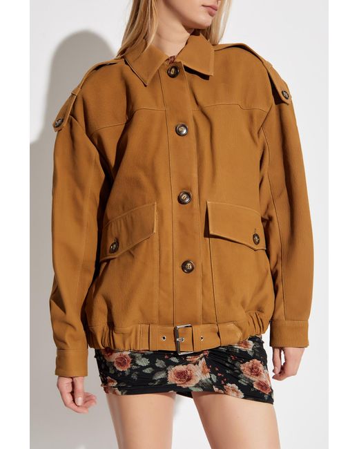 IRO Brown Leather Jacket 'Barrie'