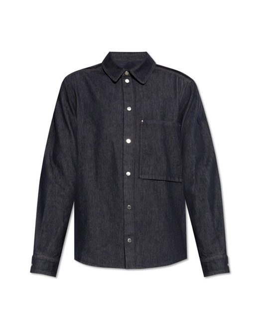 Moncler Blue Denim Shirt for men