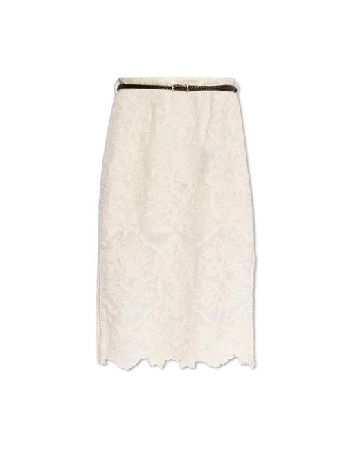 Zimmermann Natural Skirt With A Train,