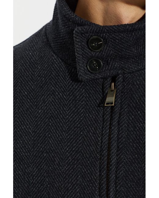 DARKPARK Blue Wool 'Bomber' Jacket for men