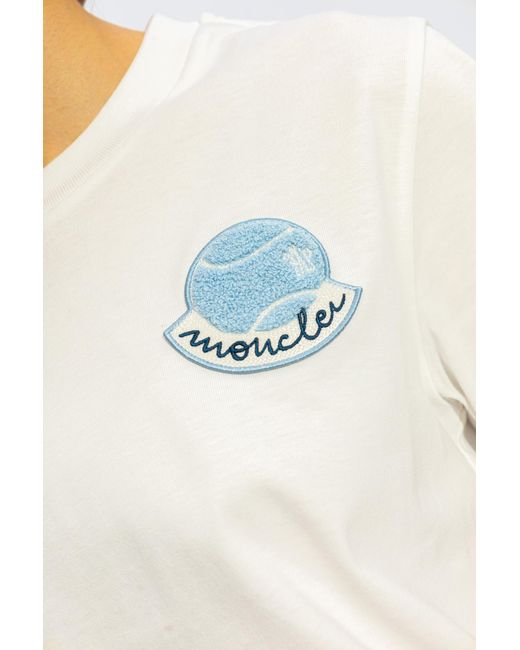 Moncler White T-shirt With Logo,