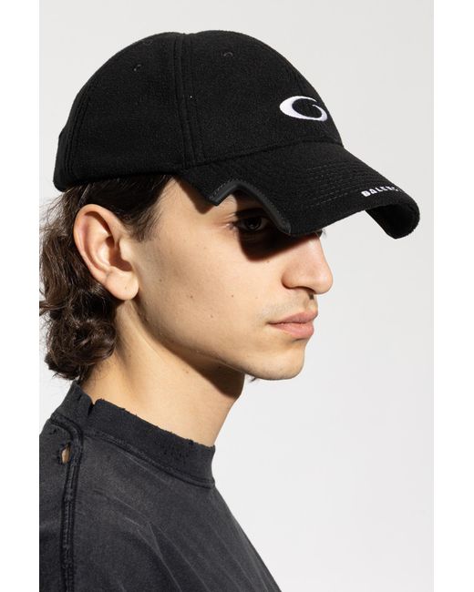Balenciaga Black Baseball Cap for men