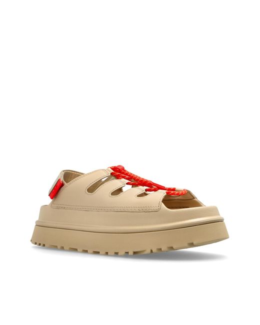 Ugg Pink Platform Sandals 'Goldenglow Toggle'