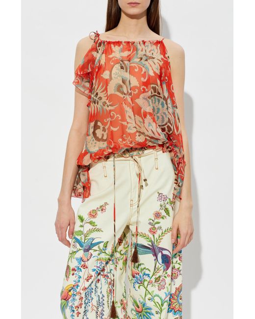 Etro Red Patterned Top