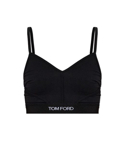 Tom Ford Black Bra With Logo