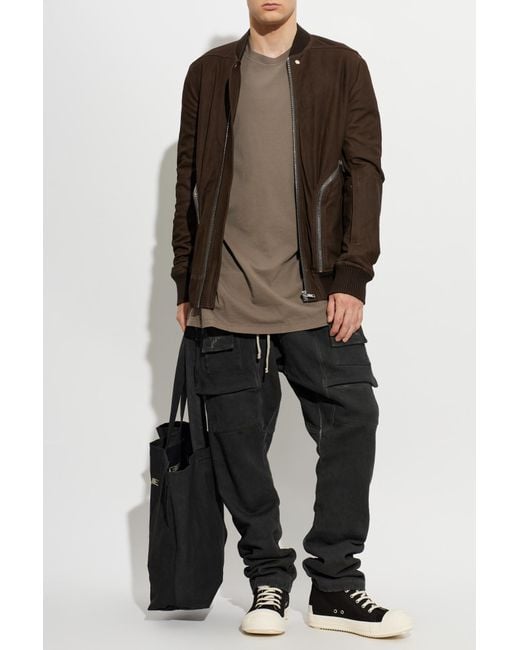 Rick Owens Brown Crew Neck T-Shirt for men