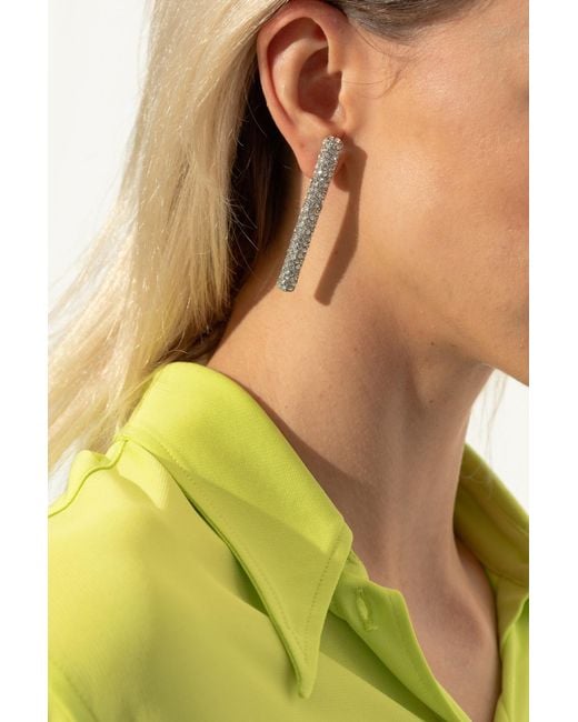 McQueen White Brass Earring