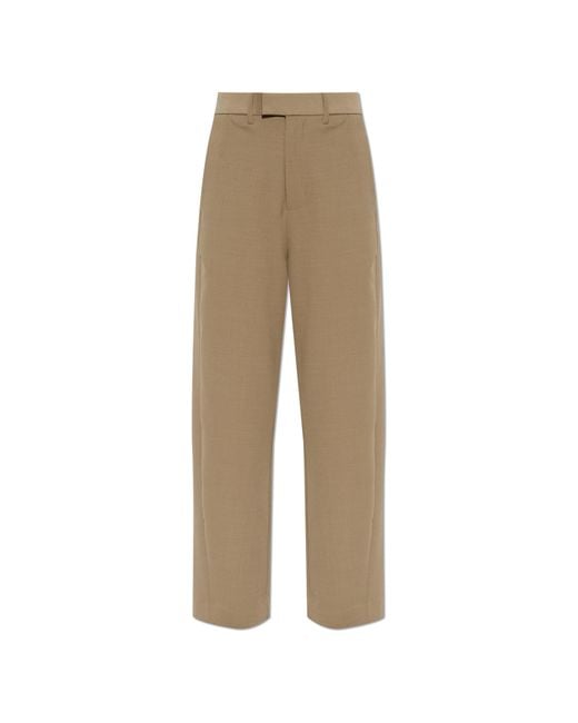 Entire studios Natural Trousers With Slightly Tapered Legs