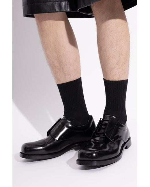 Balenciaga Black Leather 'Derby' Shoes for men