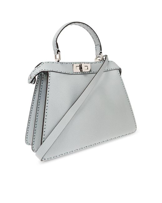 Fendi Gray 'Peekaboo Medium' Shoulder Bag