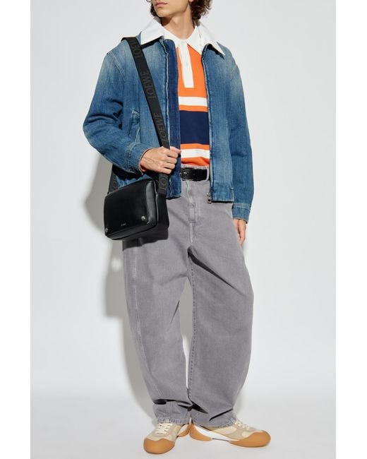 Loewe Blue Denim Jacket With Collar for men