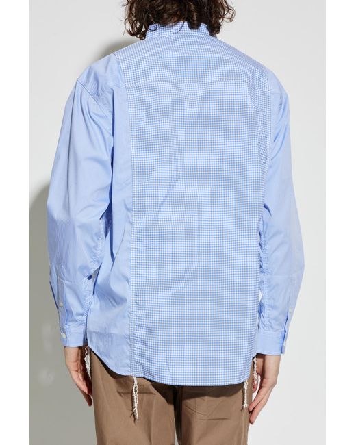 Comme des Garçons Blue Shirt With A Checked Pattern for men