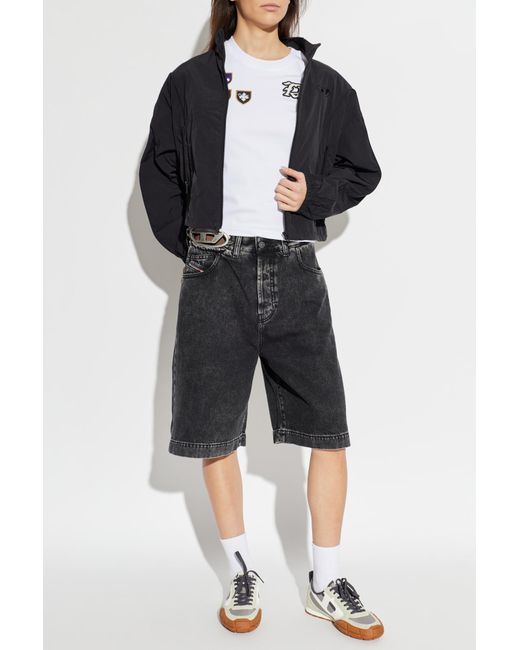 DIESEL Black 'De-Sire-Short-S2' Denim Shorts