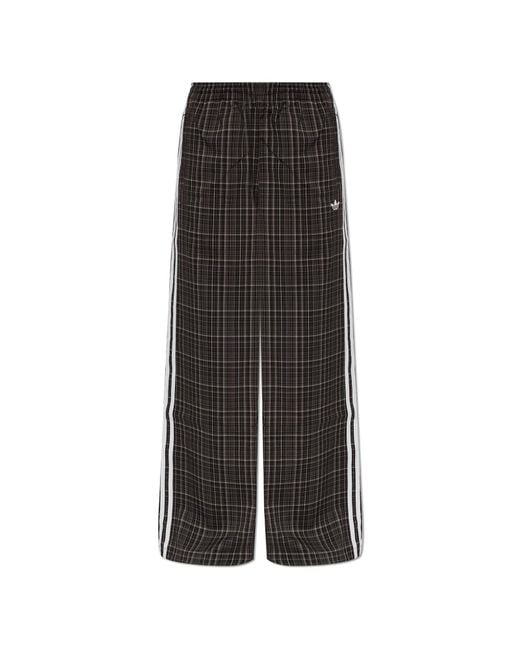 Adidas Originals Black Wide-Leg Trousers