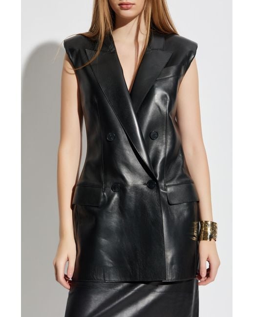 Givenchy Black Leather Vest