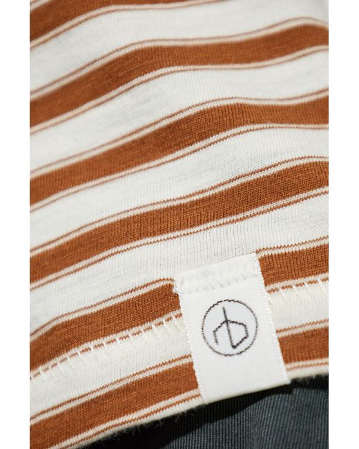 Rag & Bone White Striped Pattern T-Shirt