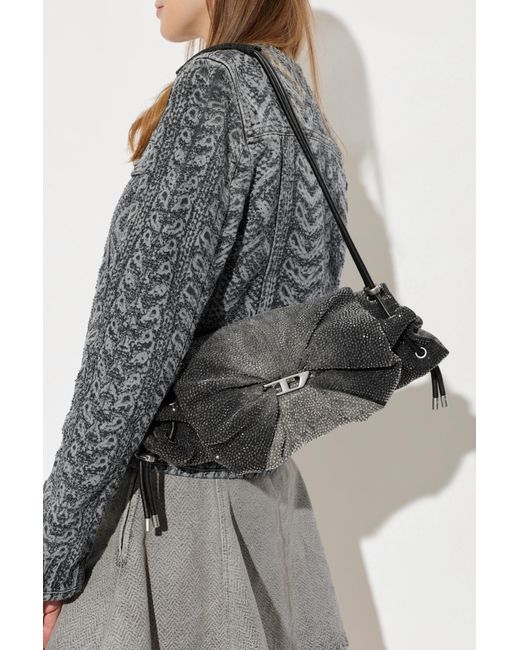 DIESEL Black 'Scrunch-D Shoulder S' Bag