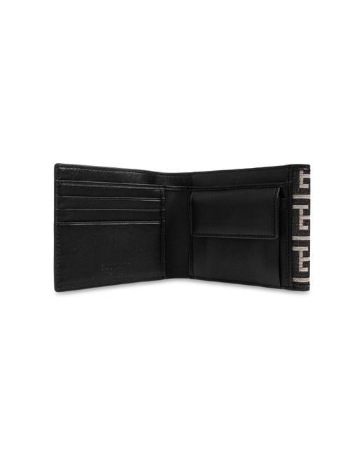 Balmain Black Leather Wallet With Logo for men
