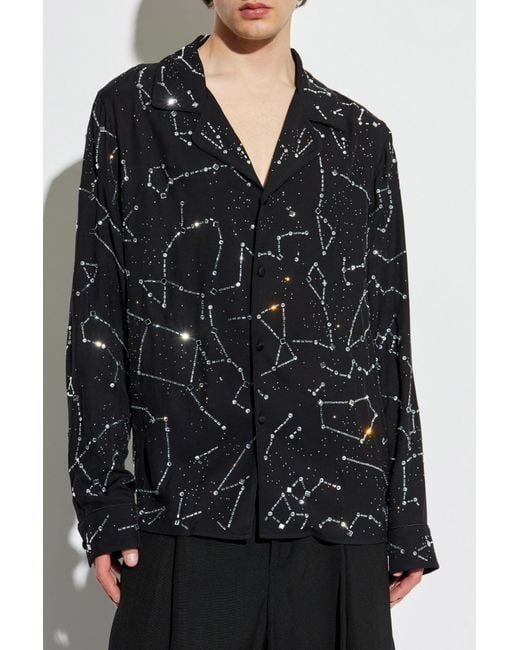 Balmain Black Shirt With Applique for men
