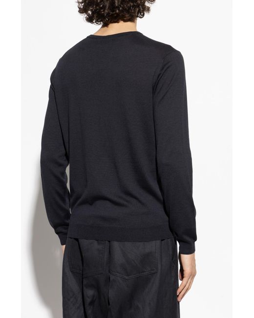 Giorgio Armani Blue Silk Sweater, for men