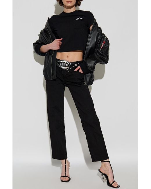 DSquared² Black T-Shirt With Logo