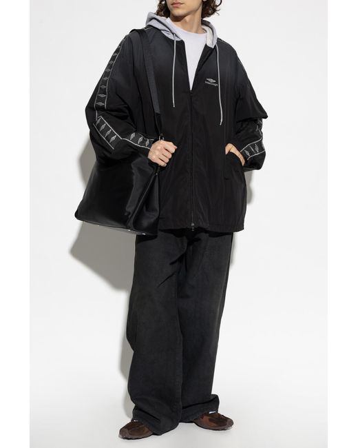 Balenciaga Black Jacket With Logo for men