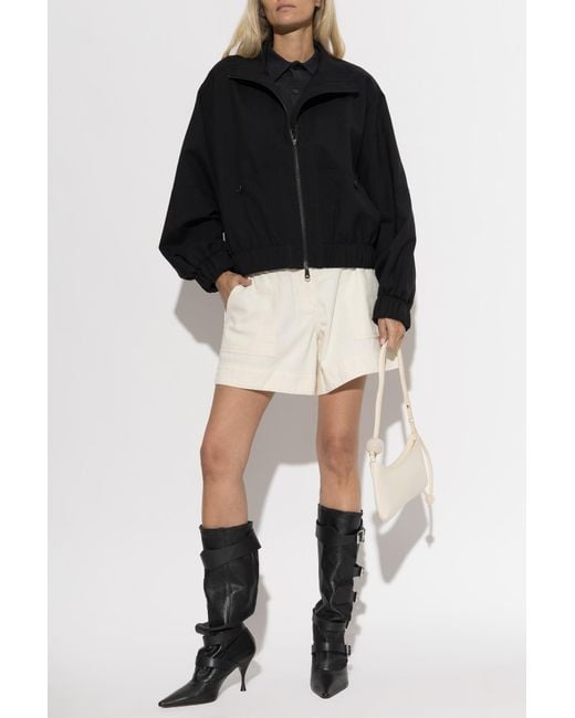 Self-Portrait White High-Waisted Shorts