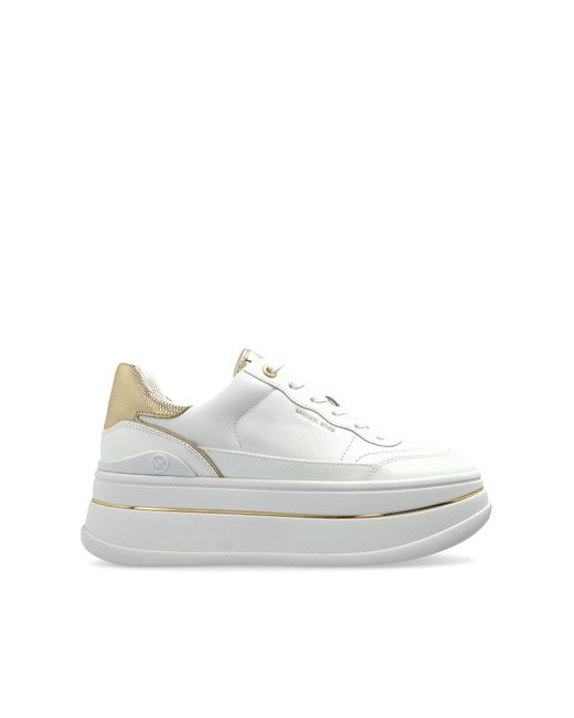 MICHAEL Michael Kors White "Hayes" Platform Sports Shoes