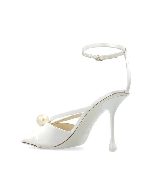 Jimmy Choo White Heeled Sandals "Siva"