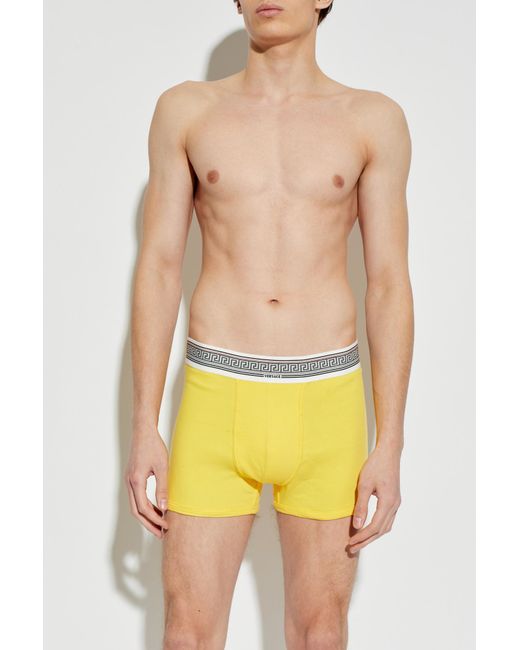 Versace Yellow Cotton Boxers for men
