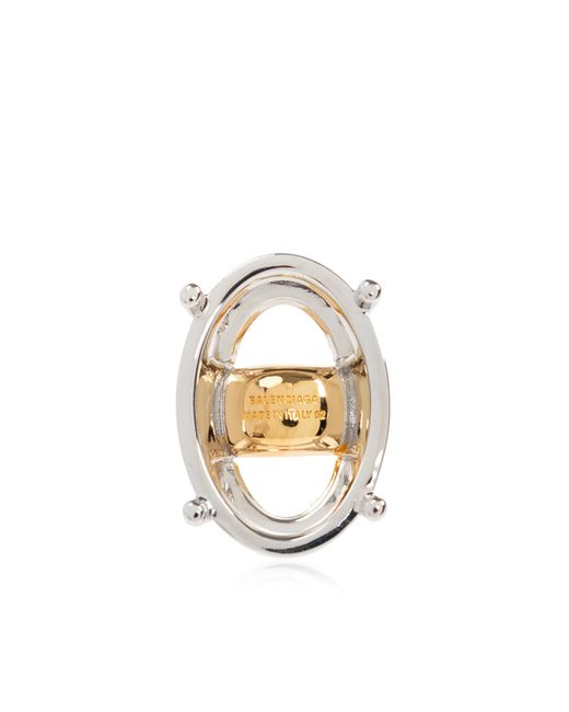 Balenciaga White Brass Ring