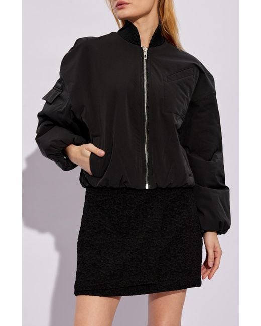Ganni Black Bomber Jacket