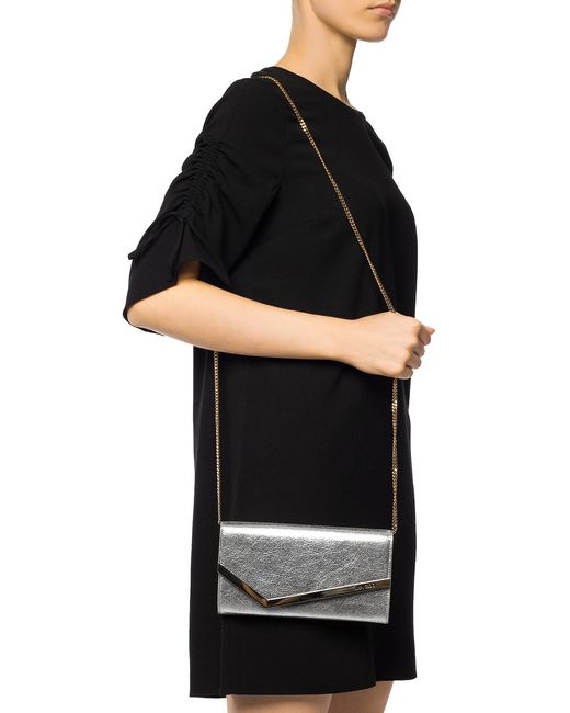 Jimmy Choo White 'Emmie' Shoulder Bag