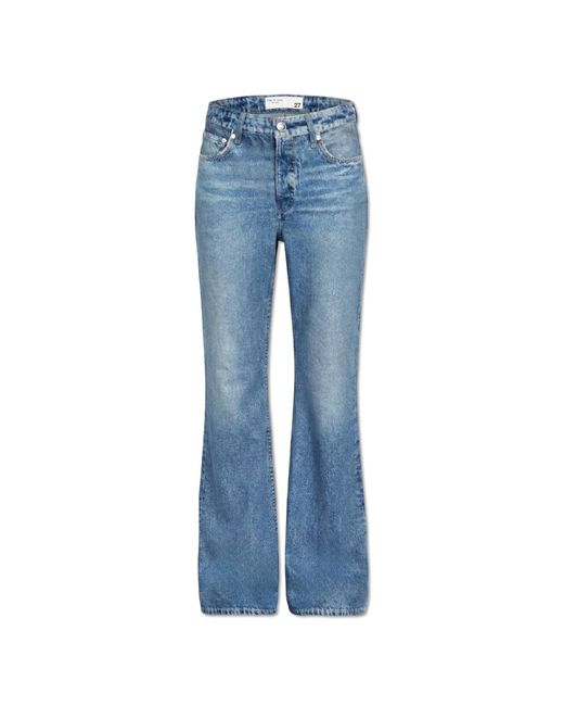 Rag & Bone Blue Flared Leg Trousers
