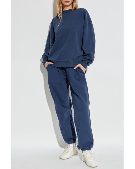 Anine Bing Blue Sweatshirt 'Miles'
