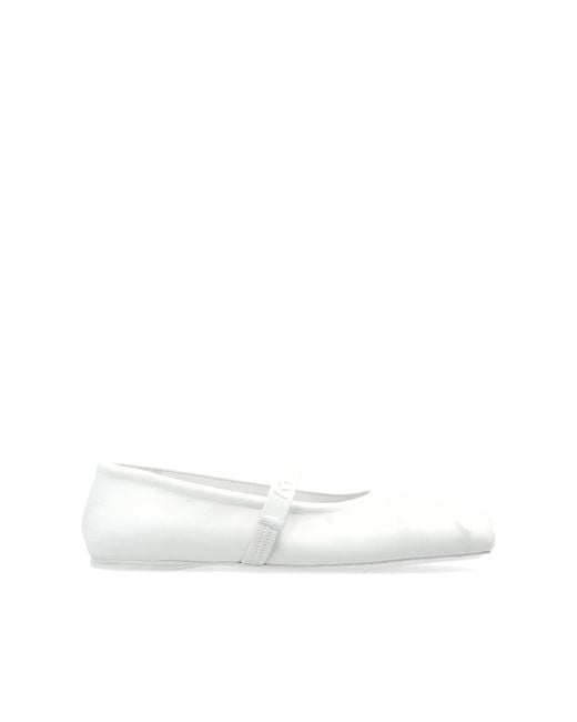 Marni White Leather Ballet Flats