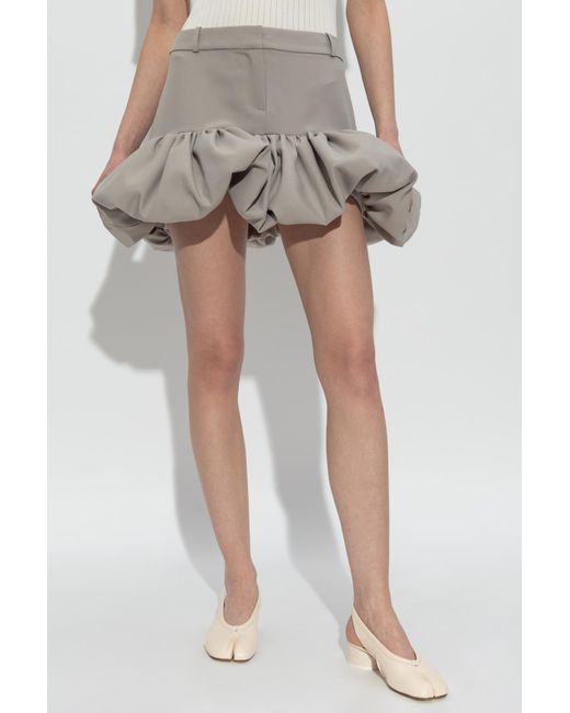 Coperni Gray Skirt With Stiff Ruffle