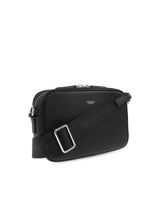 COACH Black Monogram Shoulder Bag for men