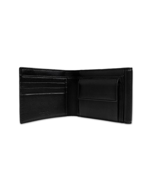 Balmain Black Leather Wallet With Logo for men