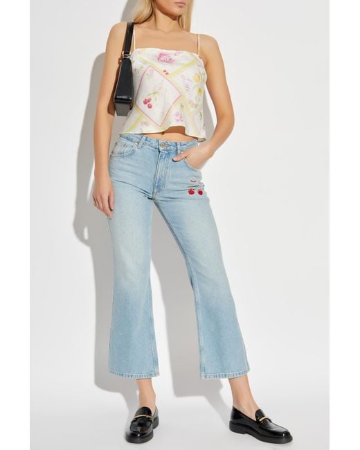 LoveShackFancy Blue Jeans "Sami"