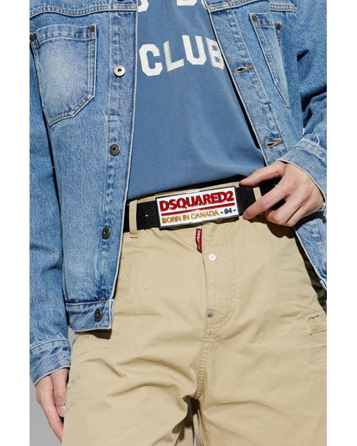 DSquared² Red Leather Belt for men