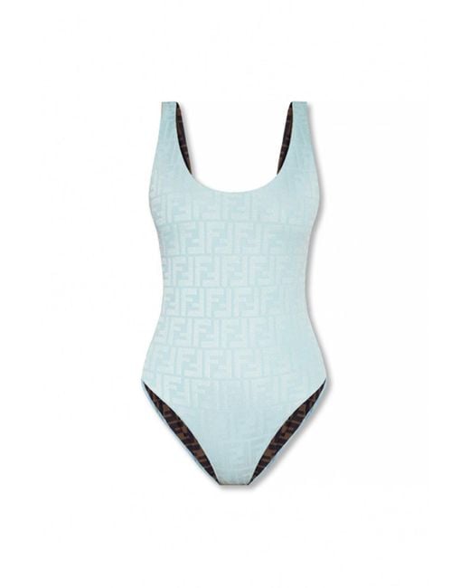 Fendi Blue Reversible Swimsuit