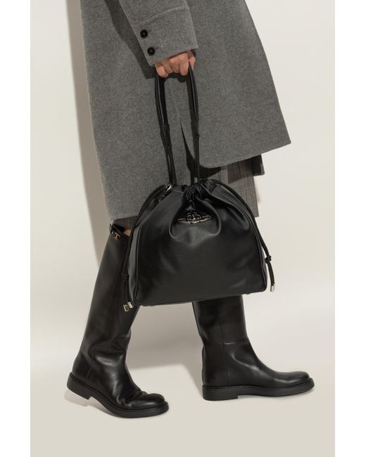 Vivienne Westwood Black "Hilary" Bucket Bag