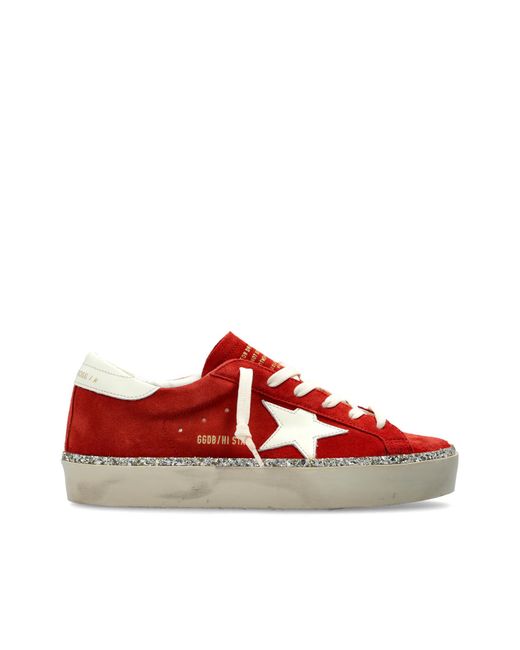 Golden Goose Deluxe Brand Red 'Hi Star' Sports Shoes