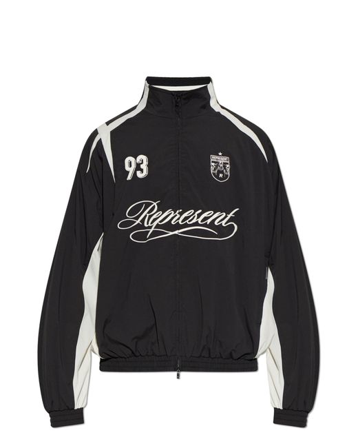 Represent Black Jacket With Logo for men