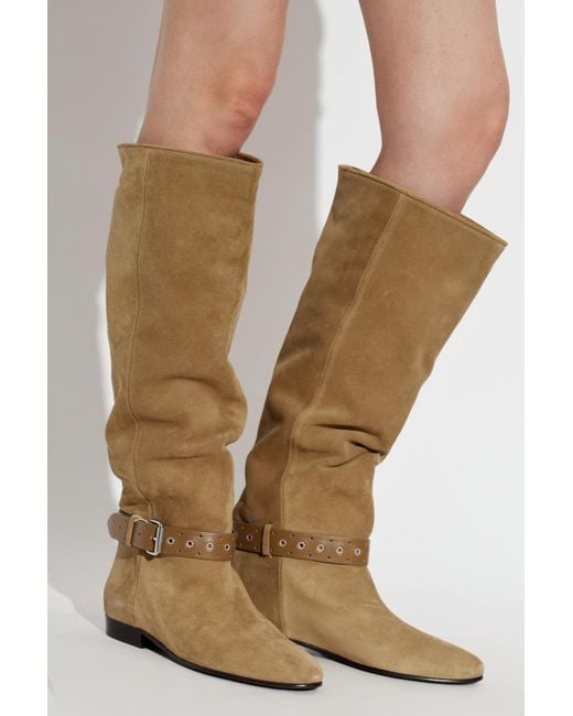 Isabel Marant Brown Suede Knee-High Boots 'Rilton'