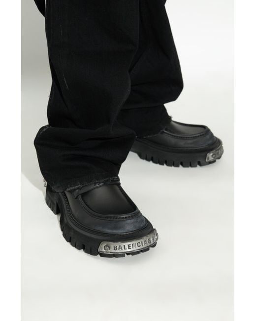 Balenciaga Black "Tractor" Loafers