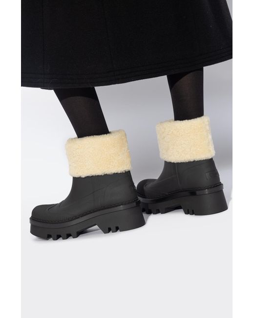 Chloé Black 'raina' Heeled Ankle Boots,