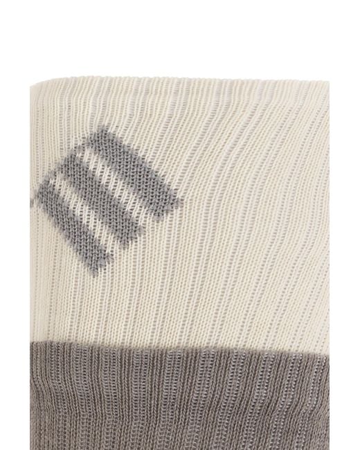The Attico Gray Cotton Socks With Logo
