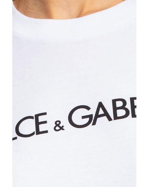 Dolce & Gabbana White T-Shirt With Logo